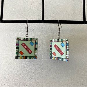 MONOPOLY CARD EARRINGS